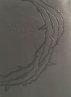 KJV Sword Study Bible Personal Size Large Print Designer Charcoal Ultrasoft Crown of Thorns Indexed