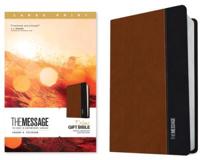 The Message Deluxe Gift Bible, Large Print (Leather-Look, Saddle Tan/Black)