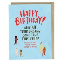 Em & Friends Naked At Work Birthday Card