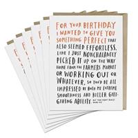 6-Pack Em & Friends Awkward Birthday Card