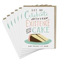 6-Pack Em & Friends Celebrate With Cake Card