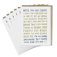 6-Pack Em & Friends Awkward Sympathy Card