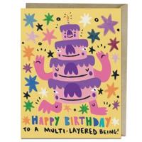 6 Pack Barry Lee for Em & Friends Multi-Layered Birthday Card