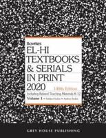 El-Hi Textbooks & Serials In Print - 2 Volume Set, 2020