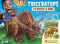 Triceratops 3-D Puzzle and Book