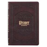 The Lord's Prayer Prompted Prayer Journal, Faux Leather Brown