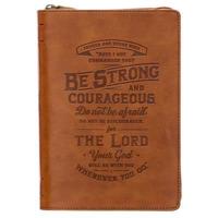 Journal Classic Zip Be Strong & Courageous Joshua 1:9