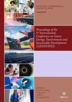 Proceedings of the 3rd International Conference on Green Energy, Environment and Sustainable Development GEESD2022
