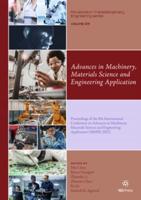 Advances in Machinery, Materials Science and Engineering Application