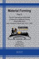 Material Forming - ESAFORM 2023 - Part 3