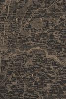 London Vintage Map Field Journal Notebook, 50 pages/25 sheets, 4x6"