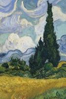 Vincent van Gogh's Wheat Field with Cypresses Field Journal Notebook, 50 pages/25 sheets, 4x6"
