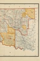 Oklahoma Vintage Map Field Journal Notebook, 50 pages/25 sheets, 4x6"