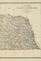 1890 Map of Nebraska - A Poetose Notebook / Journal / Diary (50 Pages/25 Sheets)