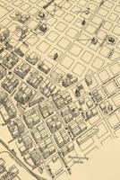 1903 Map of the Main Business District Periscopic Seattle - A Poetose Notebook / Journal / Diary (50 Pages/25 Sheets)