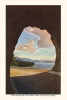 Vintage Journal Lake Tahoe and The Sierra from Cave Rock Tunnel