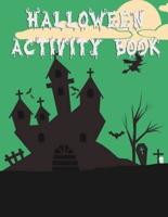 Halloween Activity Book: 50 Pages 8.5" X 11" Notebook College Ruled Line Paper