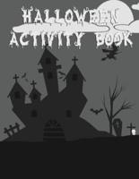 Halloween Activity Book: 8.5" X 11" Notebook College Ruled Line Paper