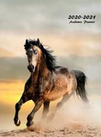 2020-2021 Academic Planner: Large Weekly and Monthly Planner with Inspirational Quotes and Wild Stallion Cover (Hardcover)