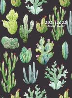 2021-2022 Monthly Planner: Large Two Year Planner with Beautiful Cactus Cover (Hardcover)