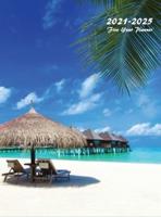 2021-2025 Five Year Planner: Large 60-Month Monthly Planner with Hardcover (Tropical Beach)