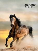 2021-2025 Five Year Planner: Large 60-Month Monthly Planner with Hardcover (Wild Stallion)