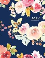 2021 Monthly Planner: 2021 Planner Monthly 8.5 x 11 with Beautiful Coloring Pages (Volume 2)