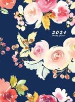 2021 Monthly Planner: 2021 Planner Monthly 8.5 x 11 with Beautiful Coloring Pages (Volume 2 Hardcover)