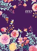 2021 Monthly Planner: 2021 Planner Monthly 8.5 x 11 with Beautiful Coloring Pages (Volume 4 Hardcover)