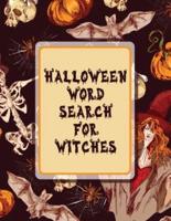 Halloween Word Search For Witches: Puzzle Activity Book   For Adults   Holiday Gifts   With Key Solution Pages