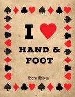 Hand And Foot Score Sheets: Scoring Keeper Sheet, Record & Log Card Game, Playing Scores Pad, Scorebook, Scorekeeping Points Tally Tracker, Gift, Notebook