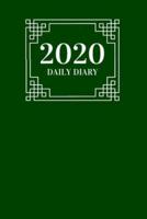 2020 Daily Diary 366 Pages One Page Per Day Fully Lined With Green Cover