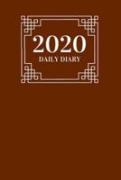 2020 Daily Diary 366 Pages One Page Per Day Fully Lined With Brown Cover