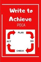 Write to Achieve PDCA