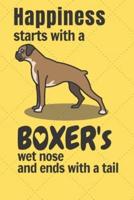 Happiness Starts With a Boxer's Wet Nose and Ends With a Tail
