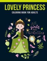 Lovely Princess Coloring Book For Adults