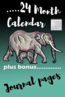 24 Month Calendar Plus Bonus Journal Pages