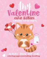 Valentine Activity Book Cute Kitties For Kids-Coloring Pages-Journaling-Doodling