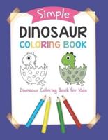 Simple Dinosaur Coloring Book
