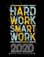 2020 Planner Weekly And Monthly - Hard Work Smart Work