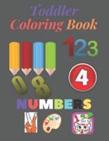 Toddler Coloring Book -Numbers 123..