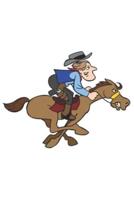 2020 Daily Planner Horse Illustration Equine Cartoon Cowboy Gallop 388 Pages