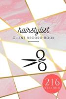 HairStylist Client Record Book For 216 Clients With Extra Pages On Commonly Used Letters