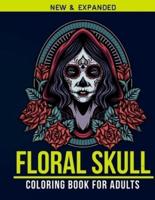 Floral Skull Coloring Book For Adults