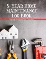 5-Year Home Maintenance Log Book