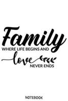 Family Is Where Life Begins and Love Never Ends Notebook