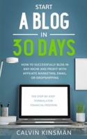 Start a Blog in 30 Days