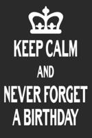 Keep Calm And Never Forget A Birthday