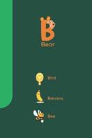 Alphabet Notebook for Children Letter "B"