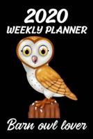 2020 Weekly Planner Barn Owl Lover